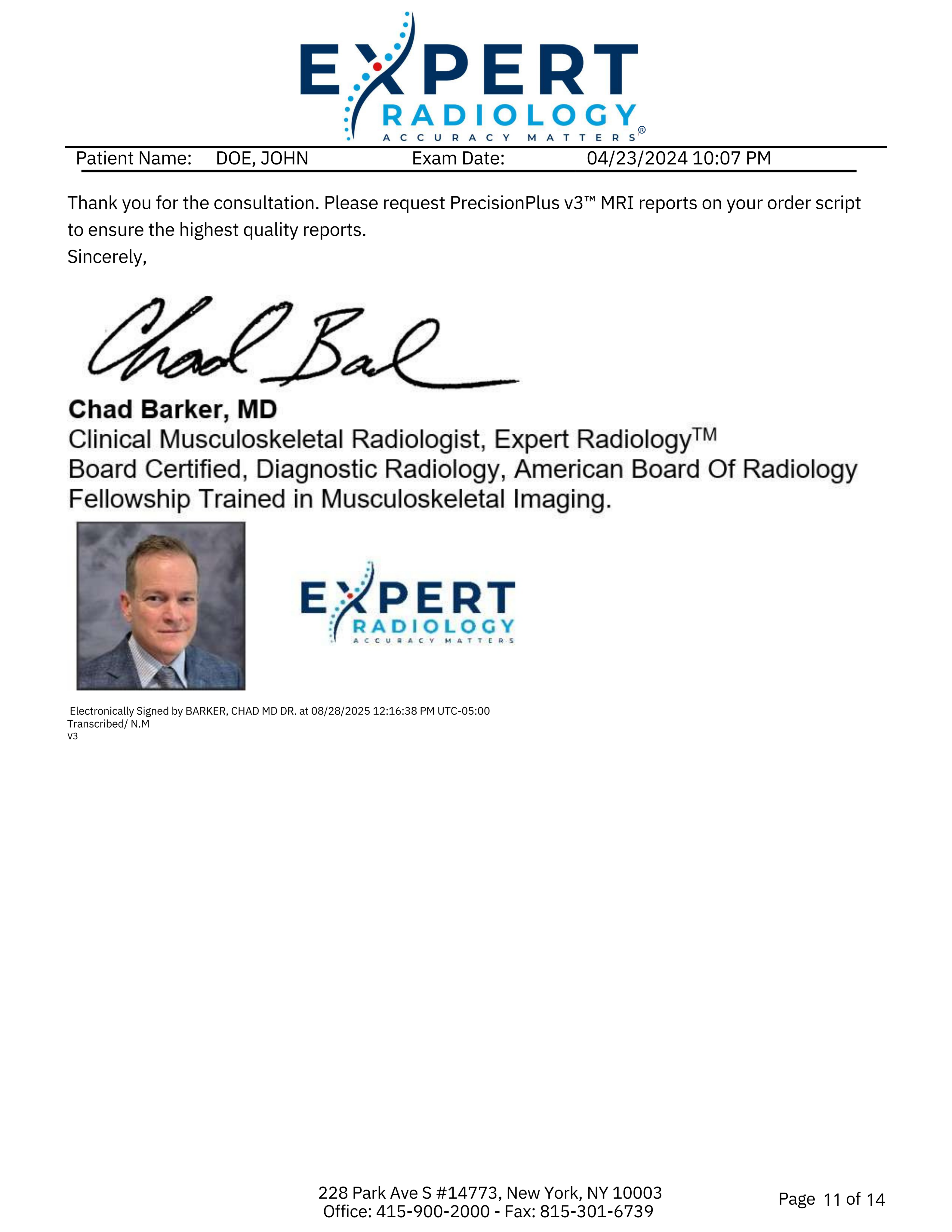Expert accreditation page